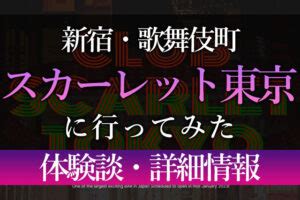 新宿クラブスカーレット東京へ行ってみた！体験談と。